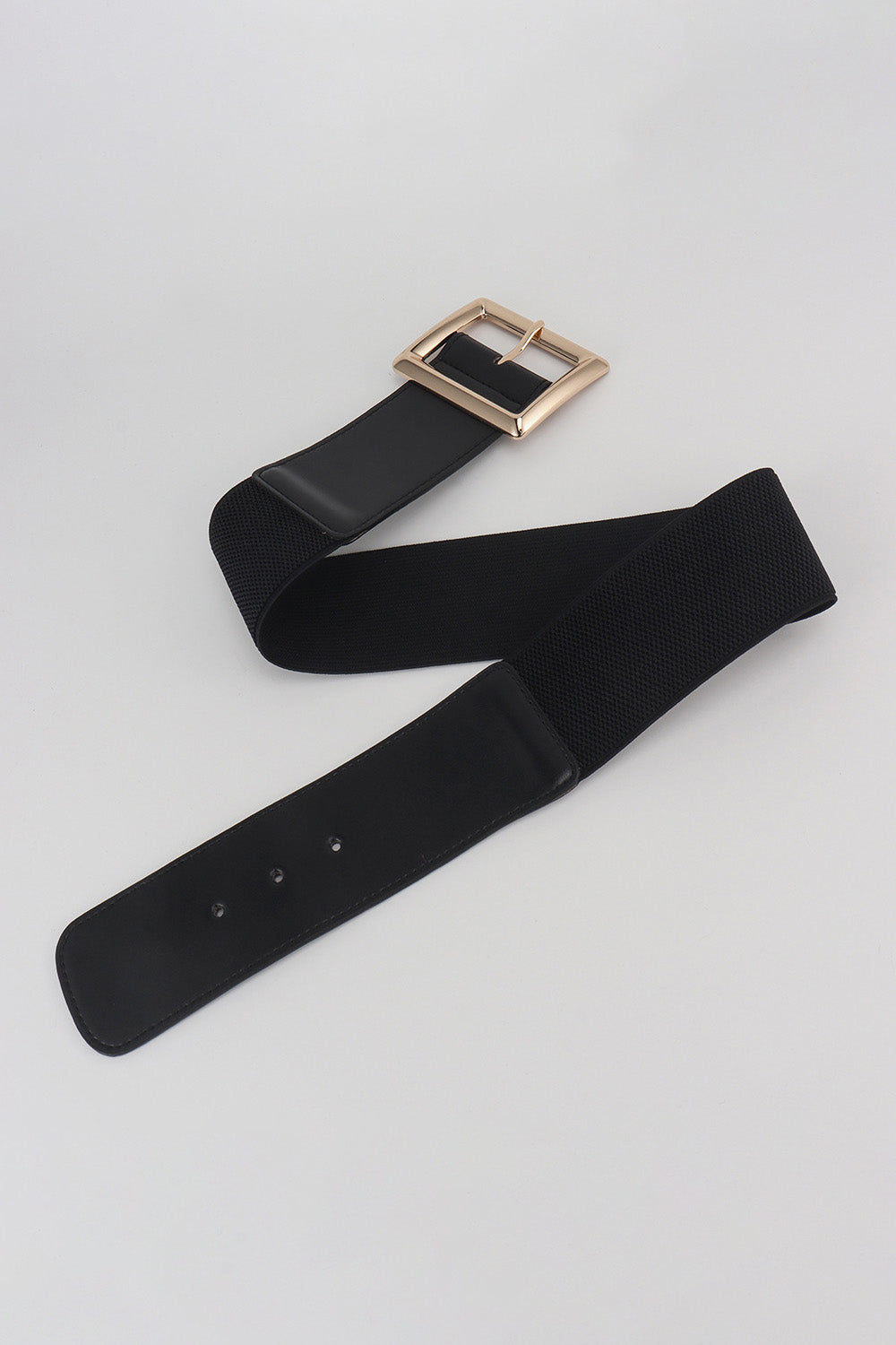 Rectangle Buckle Elastic Wide Belt Trendsi