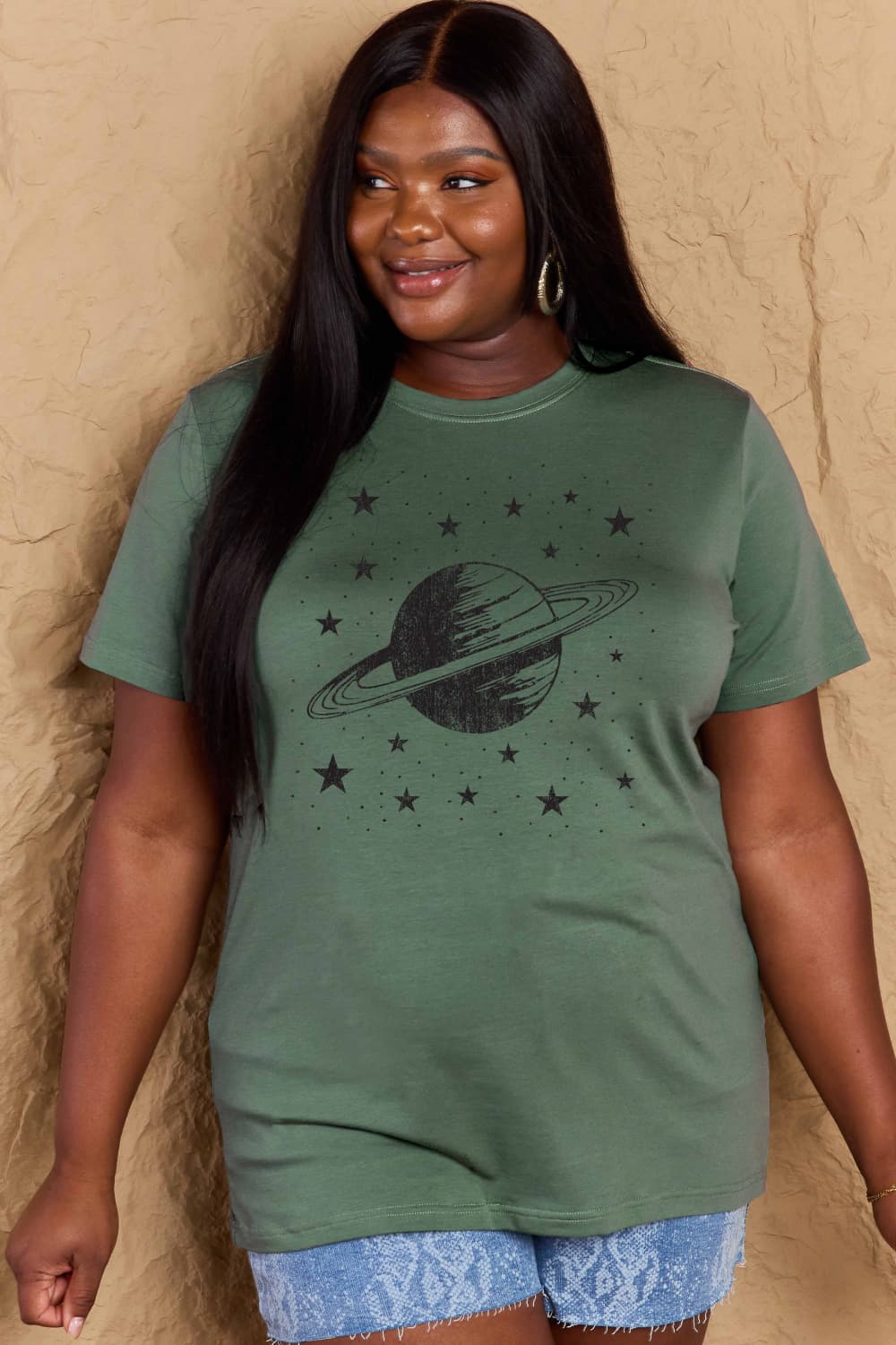 Simply Love Full Size Planet Graphic Cotton T-Shirt Trendsi