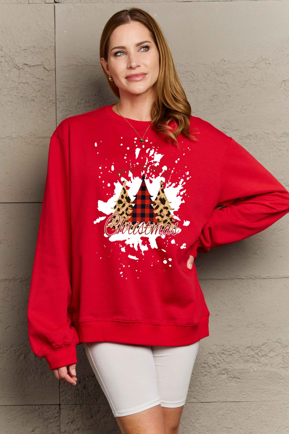 Simply Love Full Size MERRY CHRISTMAS Graphic Sweatshirt Trendsi