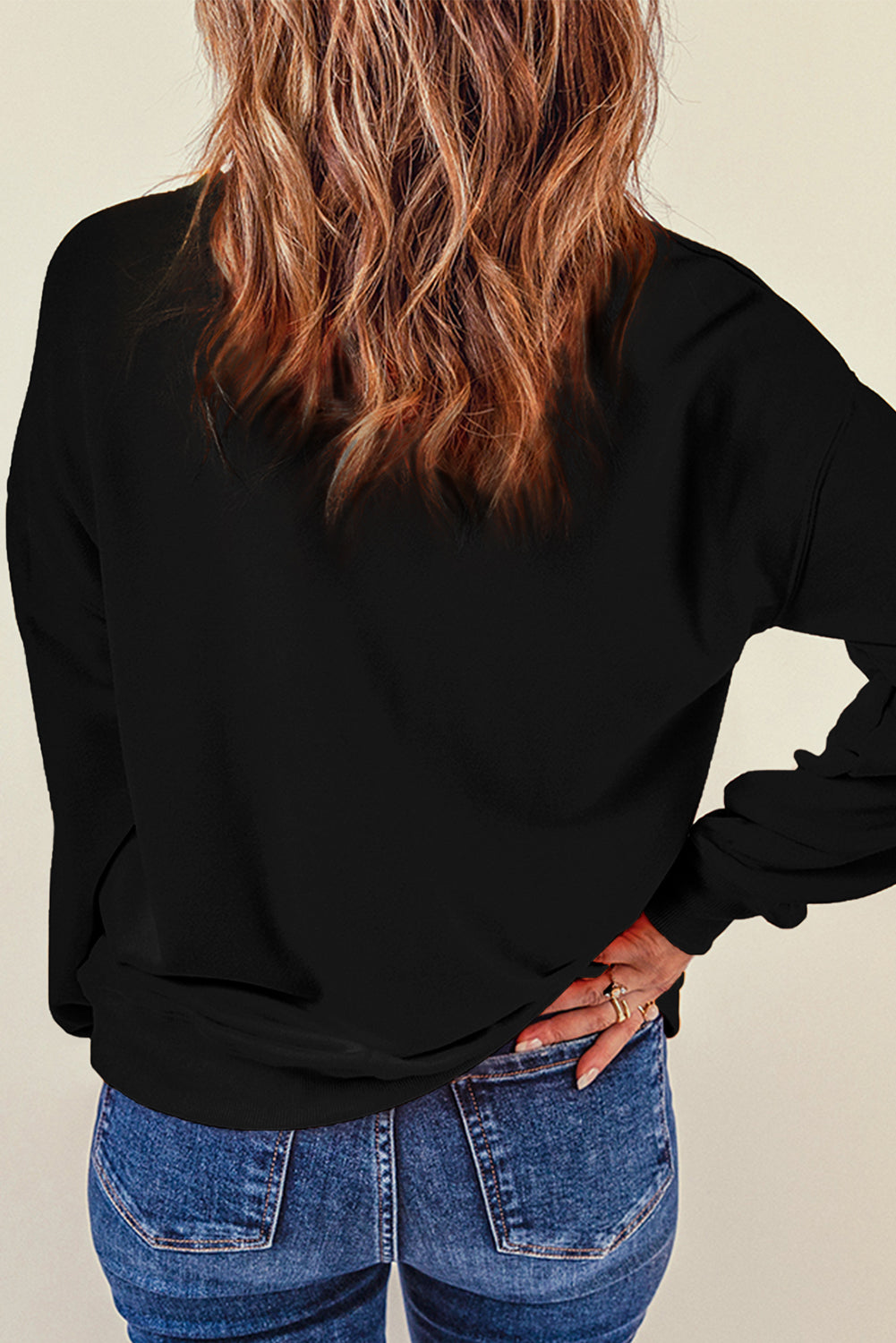 Valentine's Day Contrast Heart Long Sleeve Sweatshirt Trendsi