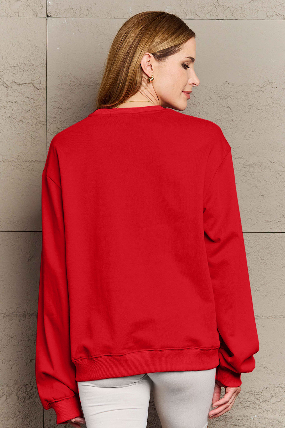 Simply Love Full Size MAMA CLAUS Round Neck Sweatshirt Trendsi