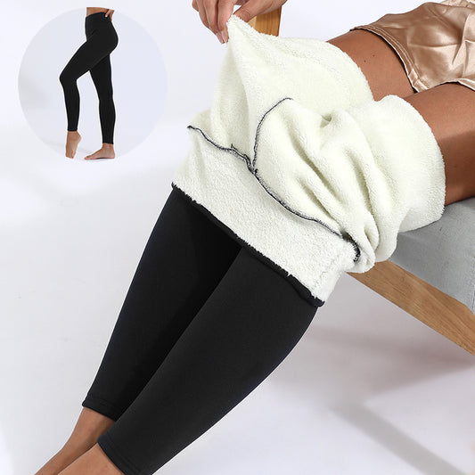 Winter Leggings Warm Thick High Stretch Lamb Cashmere Leggins Skinny Fitness Woman Pants CJ