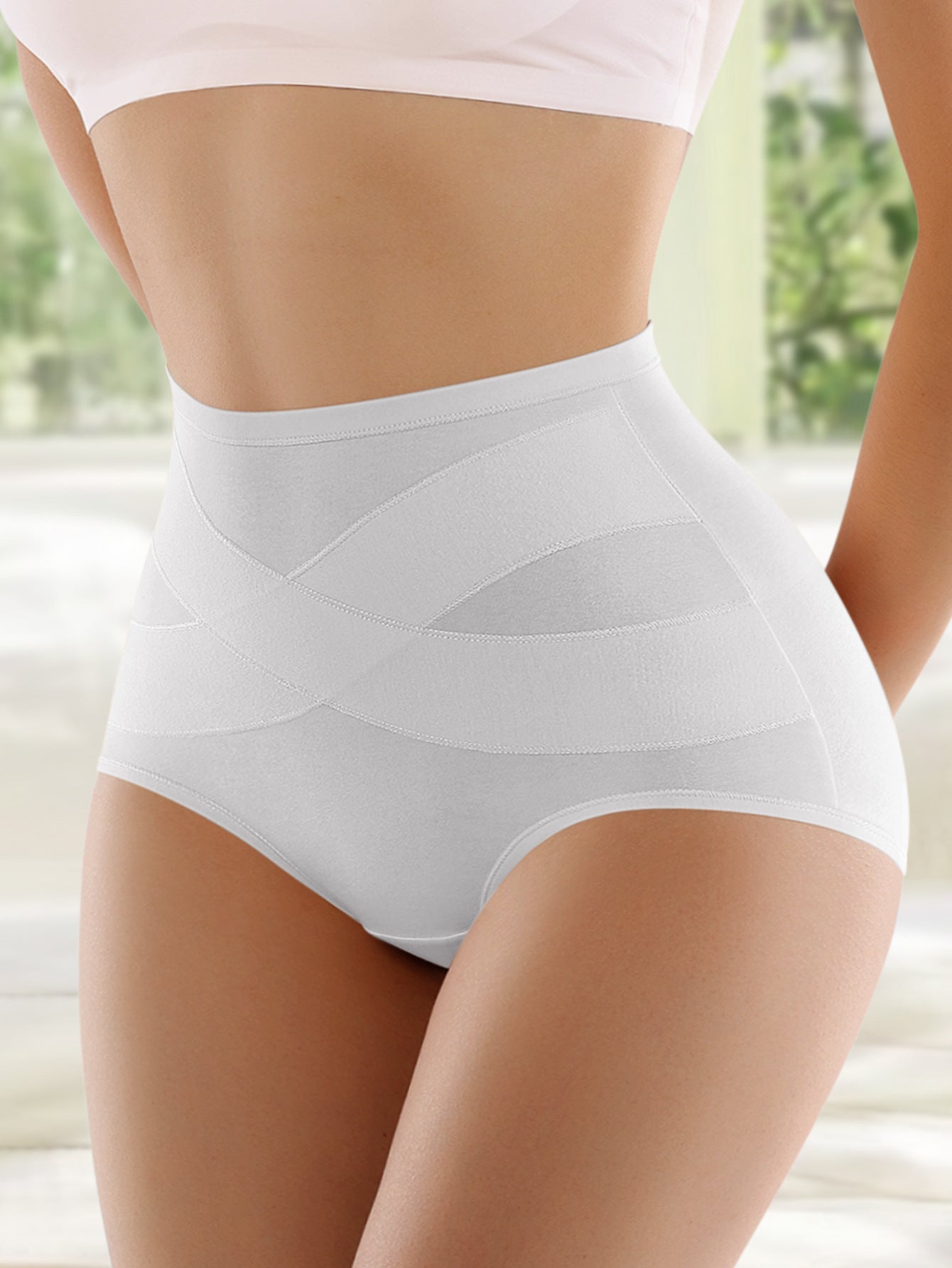 High Waist Shaping Briefs Large Size Ladies' Underwear CJ