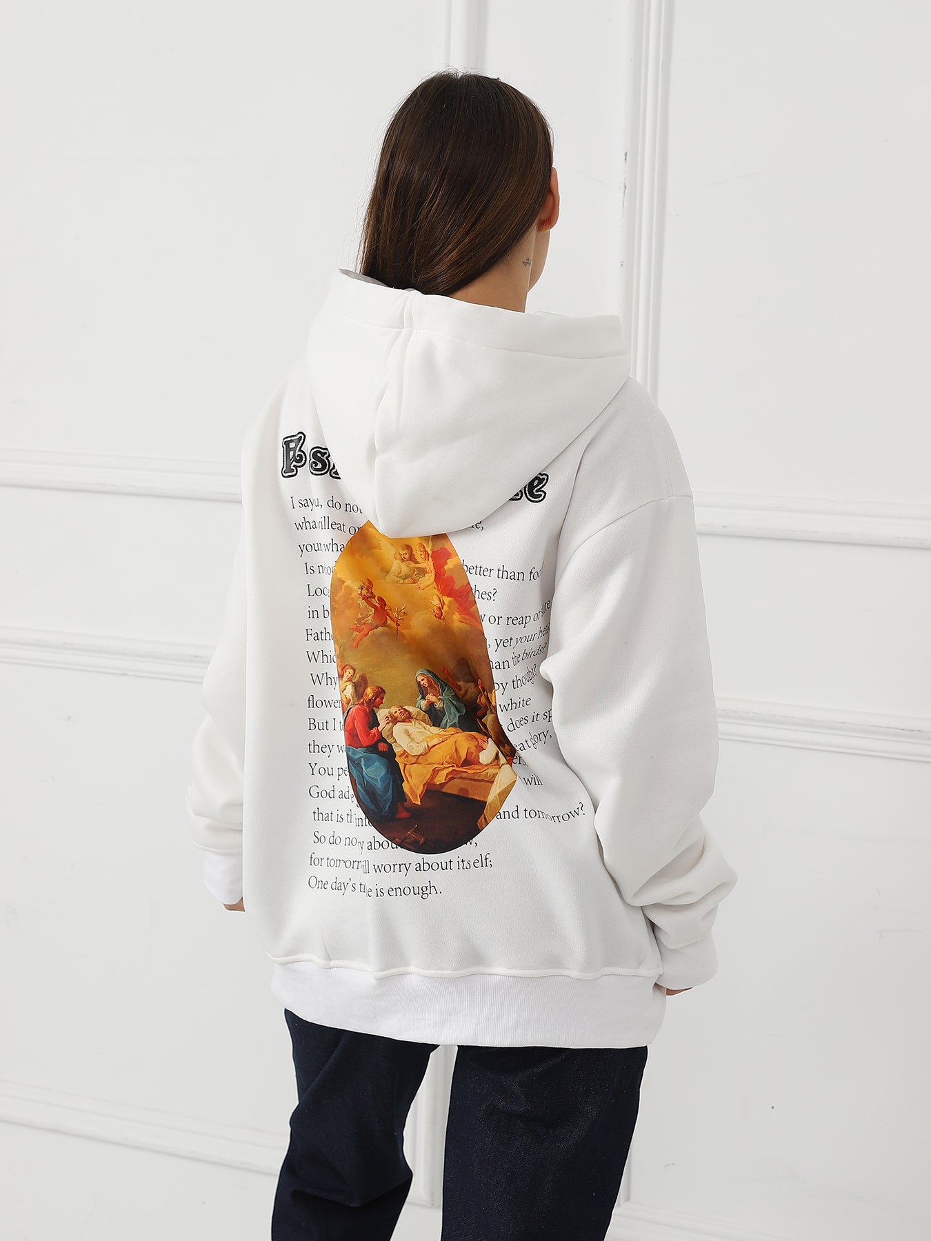 Women's Fashionable Casual Printed Long Sleeved Sweatshirt Trendsi