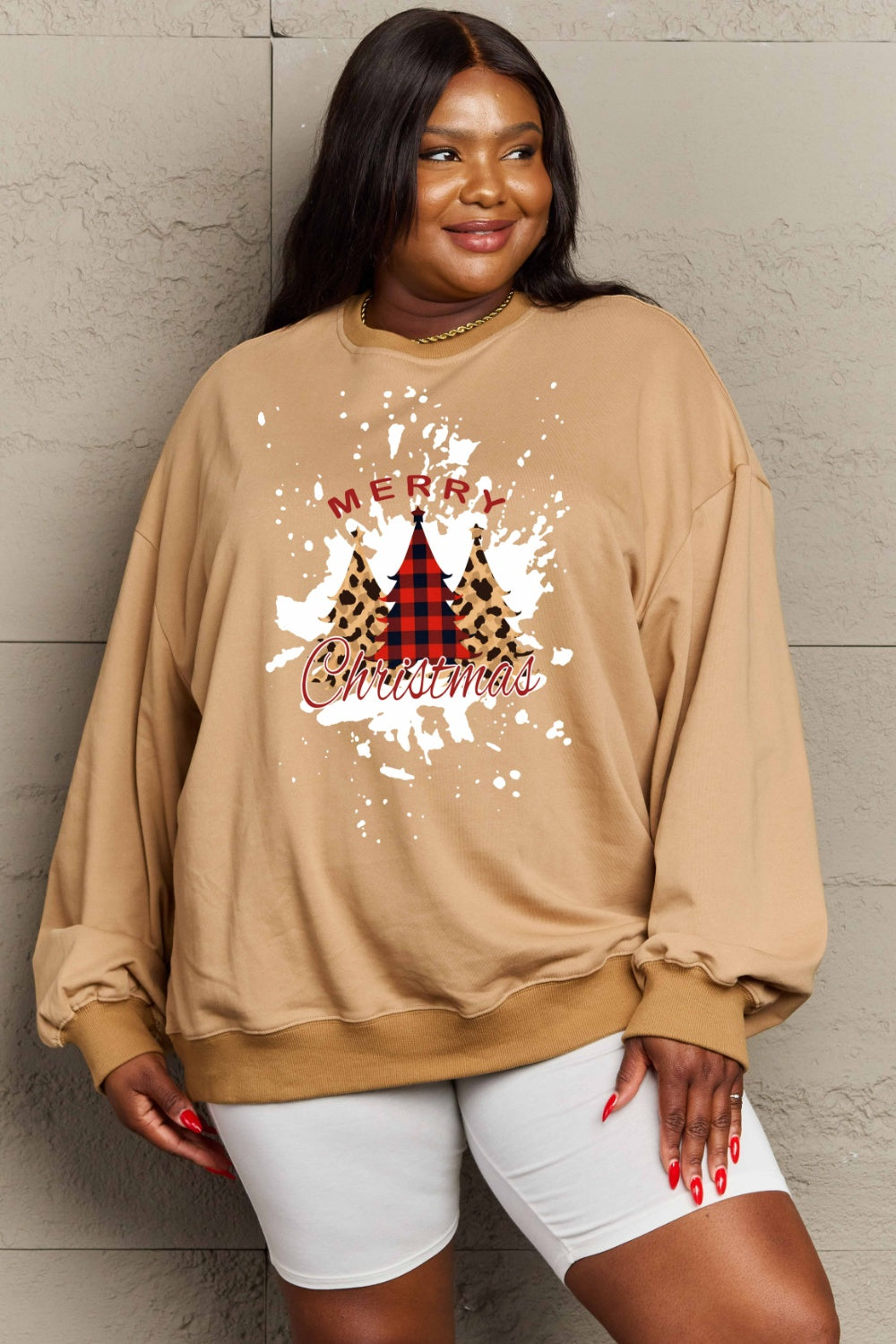 Simply Love Full Size MERRY CHRISTMAS Graphic Sweatshirt Trendsi