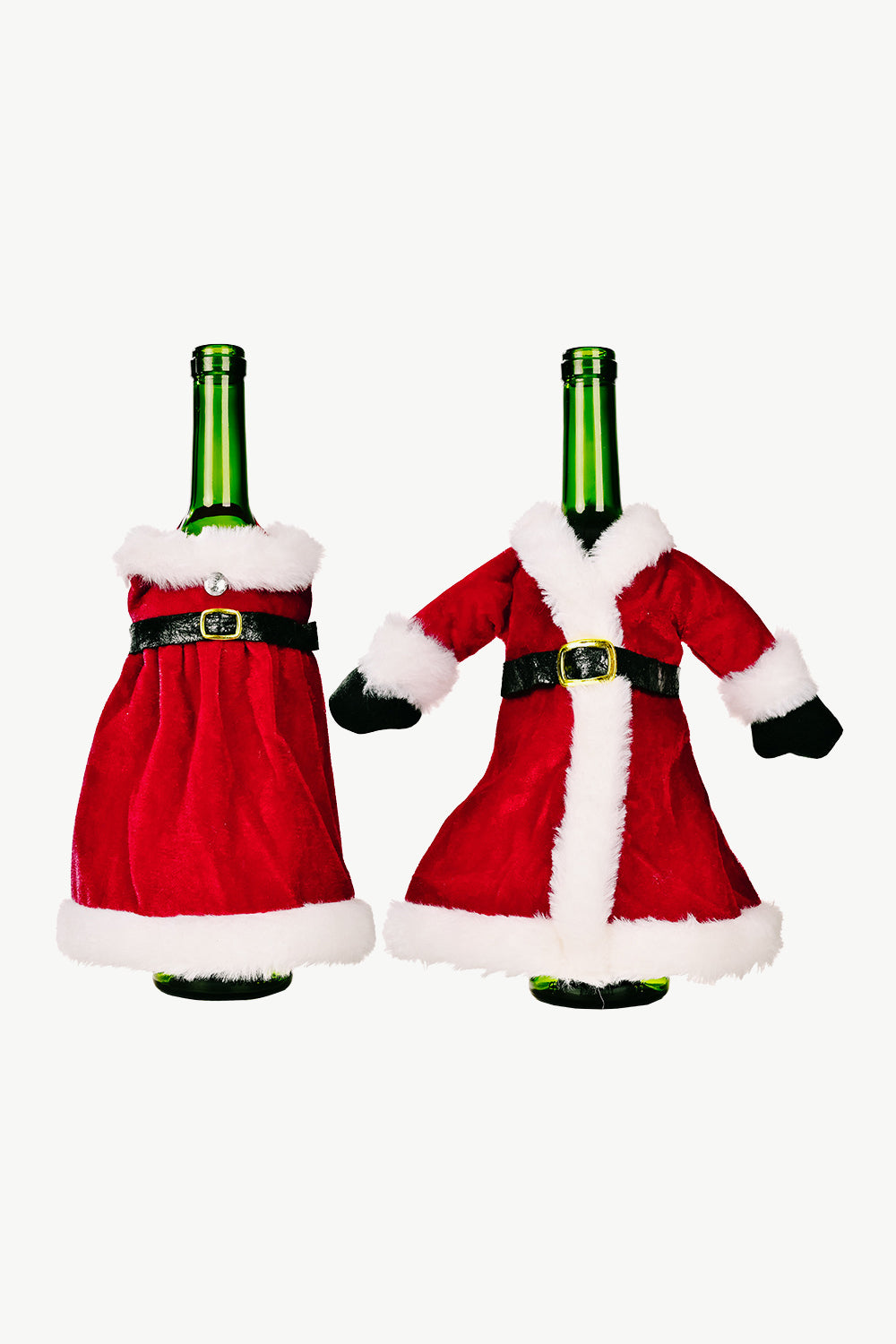 2-Pack Christmas Dress Wine Bottle Covers Trendsi