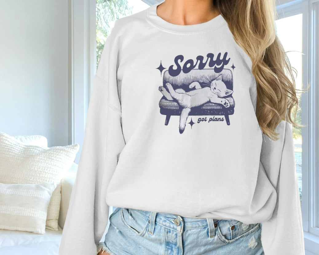 Women's Fashionable Solid Color Printed Long Sleeved Sweatshirt CJ