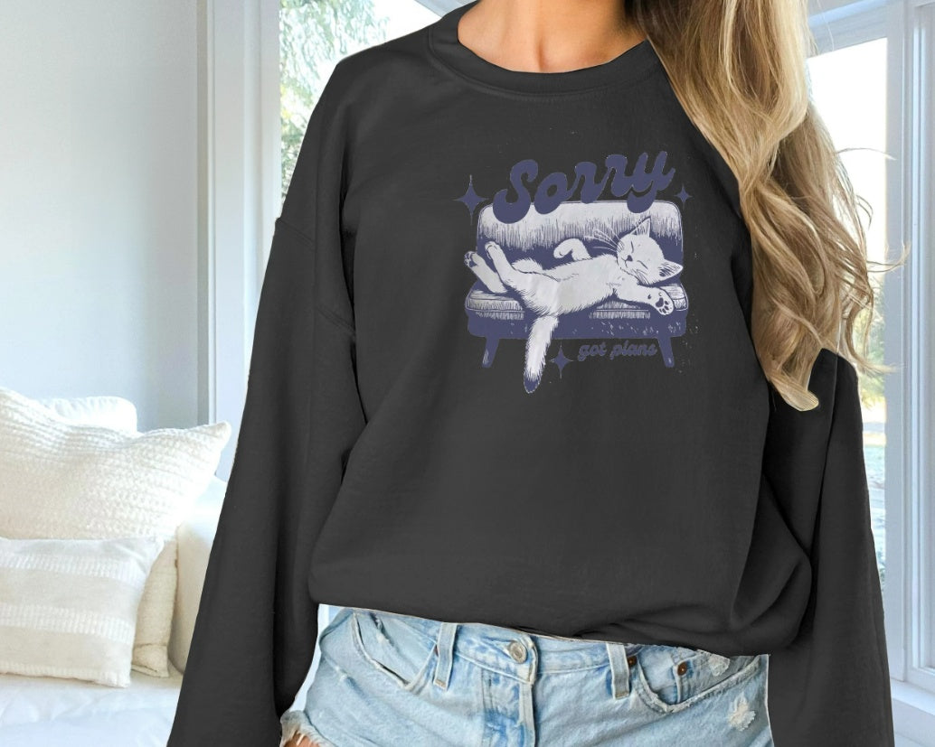 Women's Fashionable Solid Color Printed Long Sleeved Sweatshirt CJ