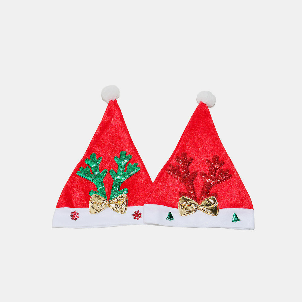 2 Piece Antler Christmas Hat with pompom Trendsi