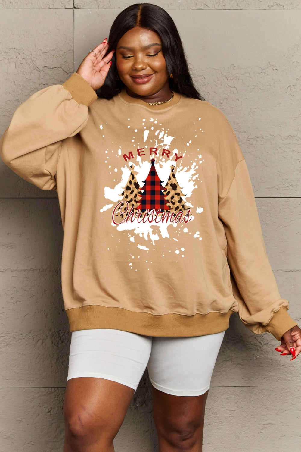 Simply Love Full Size MERRY CHRISTMAS Graphic Sweatshirt Trendsi