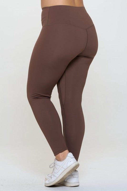 Yelete Full Size Fleece Lined High Waisted Leggings Trendsi