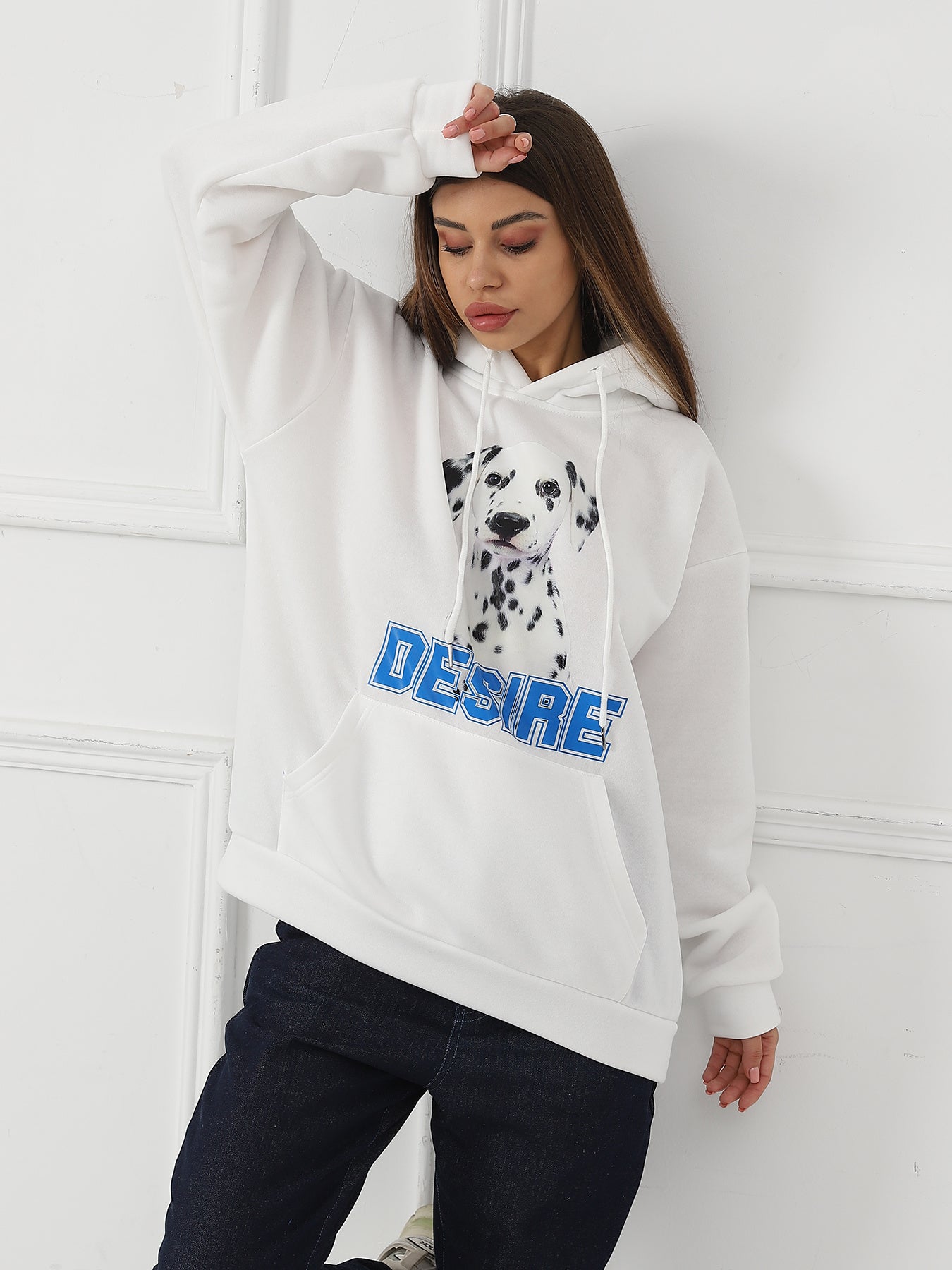 Women's Fashionable Casual Printed Long Sleeved Sweatshirt CJ