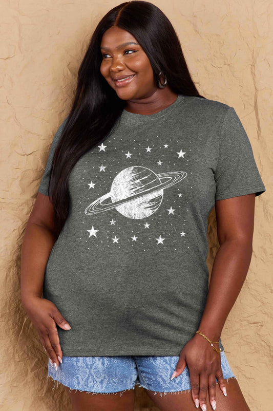 Simply Love Full Size Planet Graphic Cotton T-Shirt Trendsi
