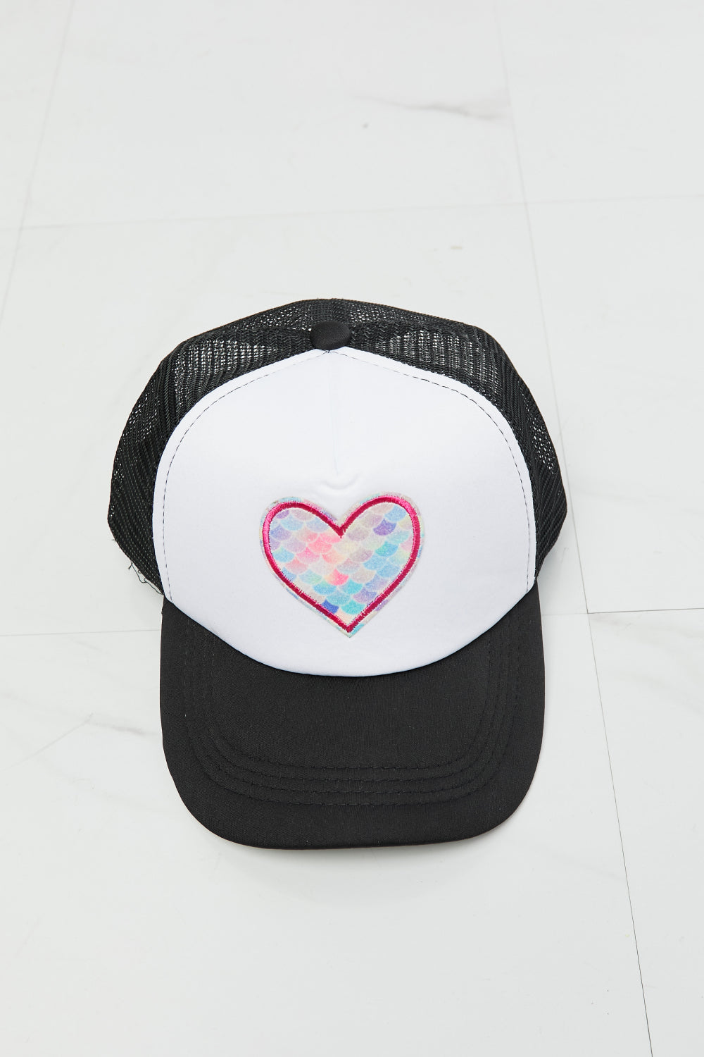 Fame Falling For You Trucker Hat in Black