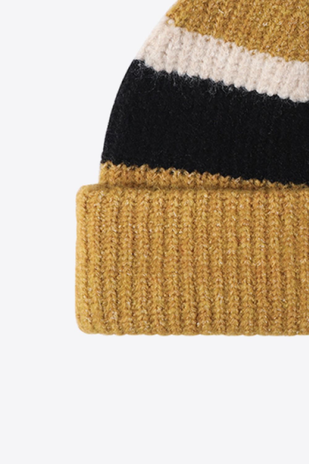 Tricolor Cuffed Knit Beanie Trendsi