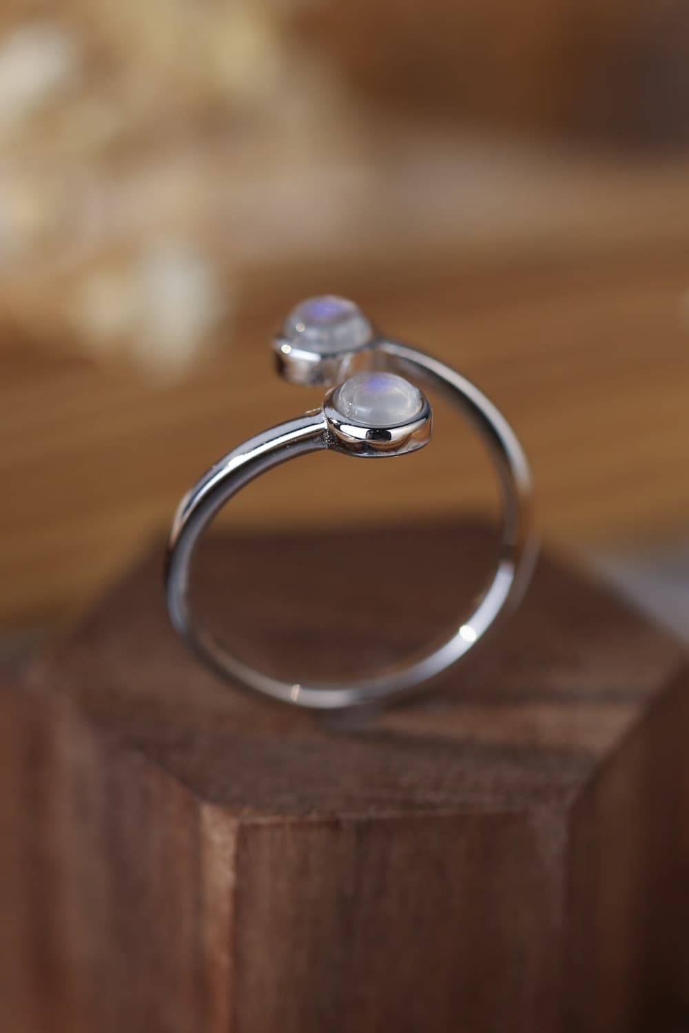 High Quality Natural Moonstone 925 Sterling Silver Toi Et Moi Ring Trendsi