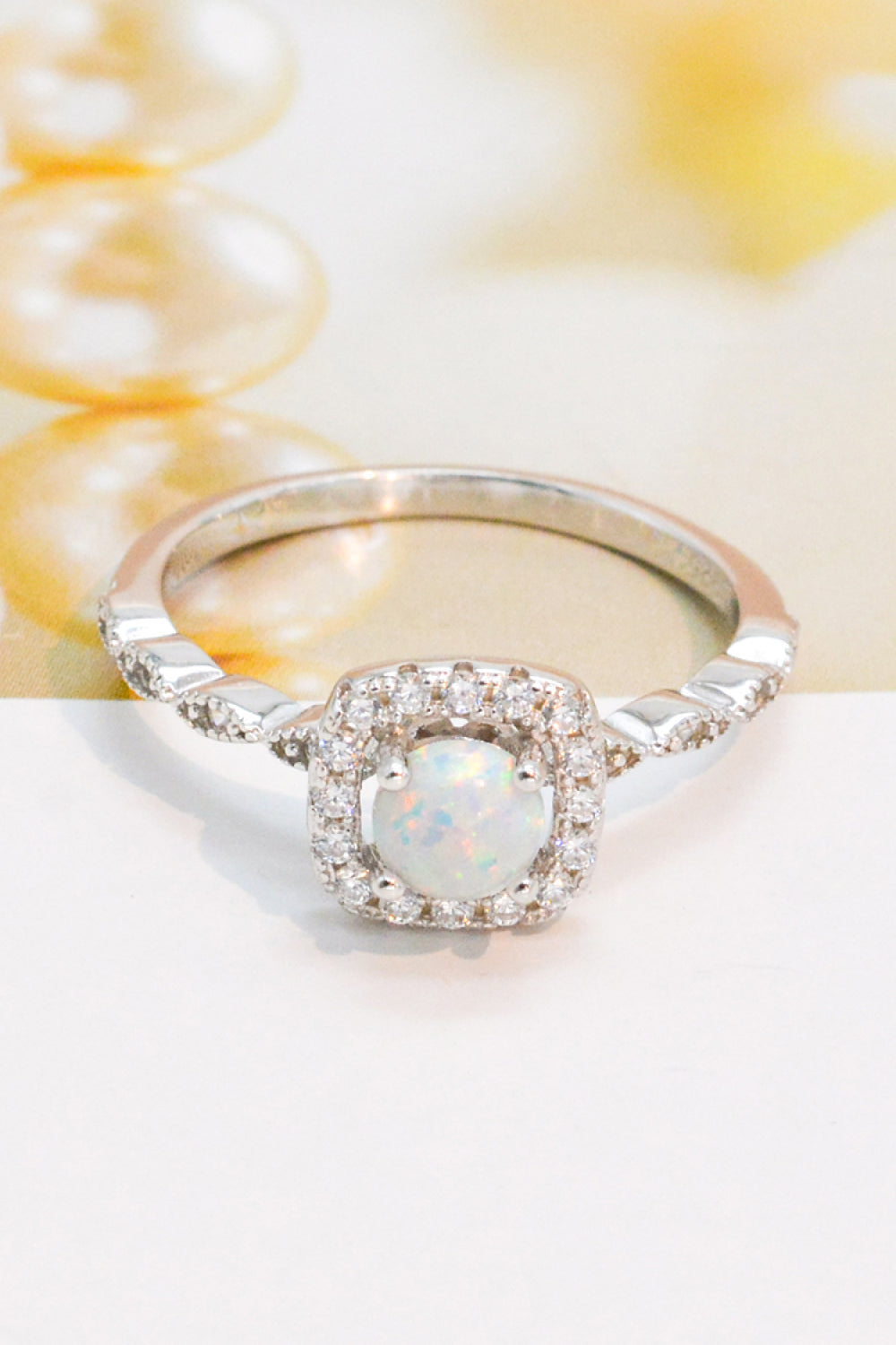 Inlaid Opal 925 Sterling Silve Ring