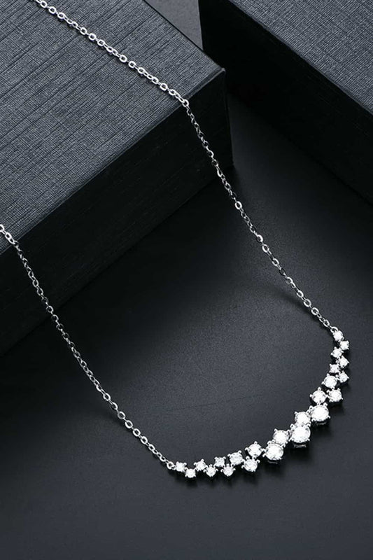 Minimalist 1.64 Carat Moissanite 925 Sterling Silver Necklace