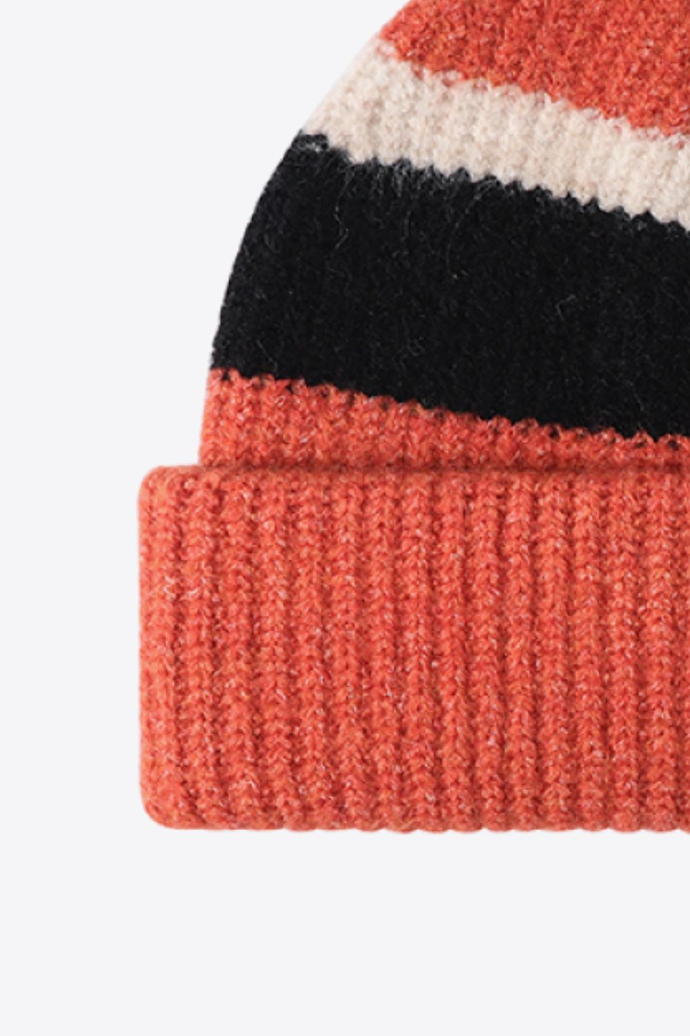 Tricolor Cuffed Knit Beanie Trendsi