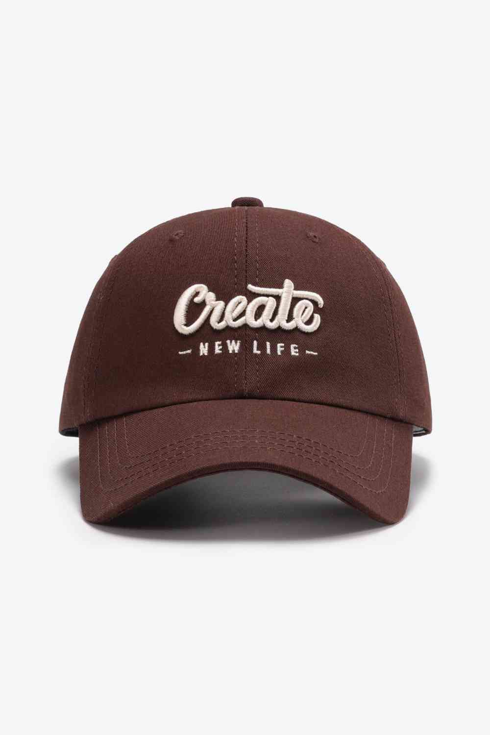 CREATE NEW LIFE Adjustable Cotton Baseball Cap