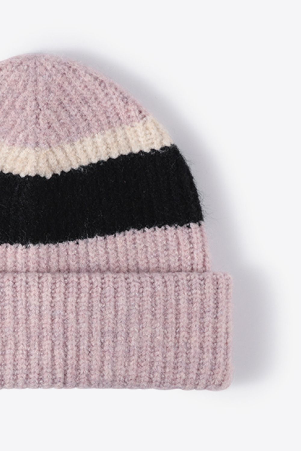 Tricolor Cuffed Knit Beanie Trendsi