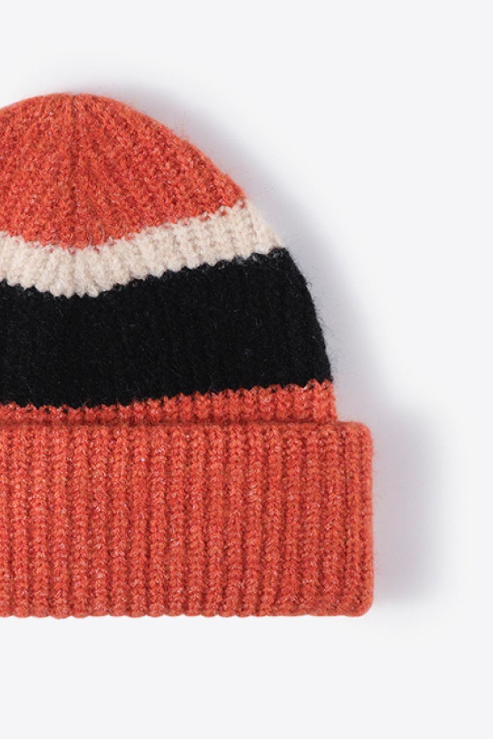 Tricolor Cuffed Knit Beanie Trendsi