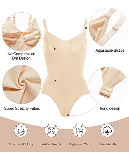 Seamless Sculpting Thong Body Shaper Tank Top