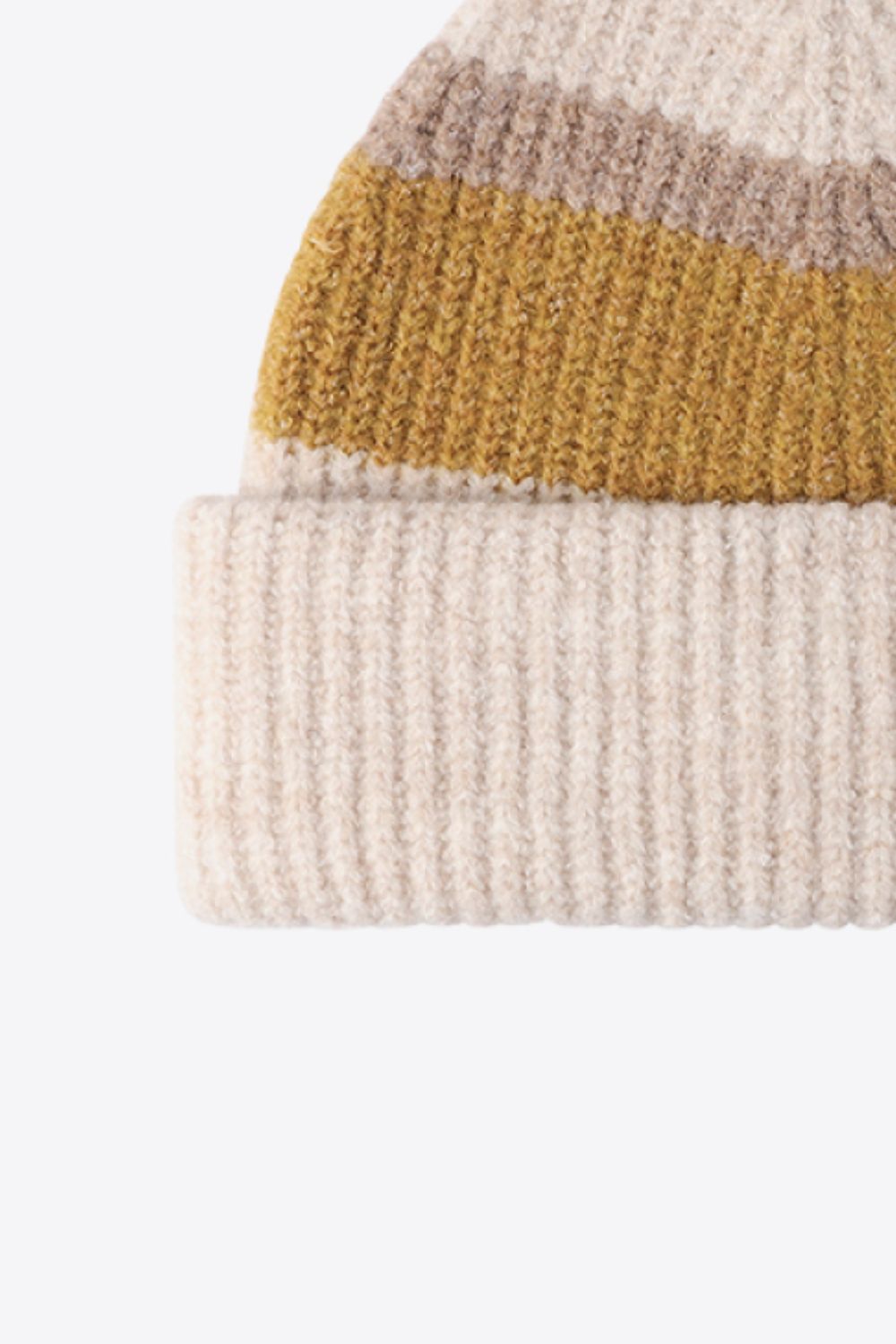 Tricolor Cuffed Knit Beanie Trendsi