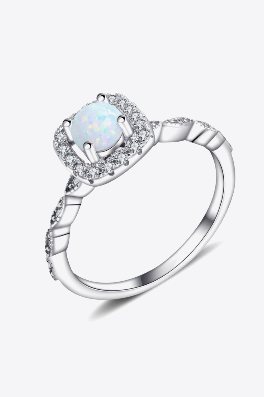 Inlaid Opal 925 Sterling Silve Ring