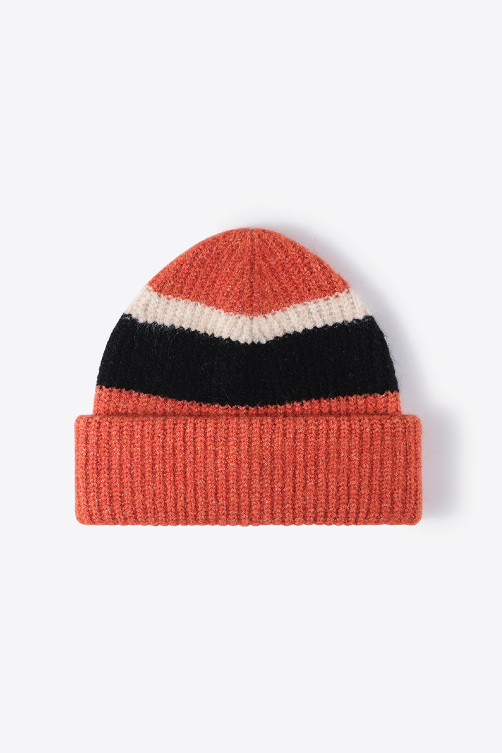 Tricolor Cuffed Knit Beanie Trendsi