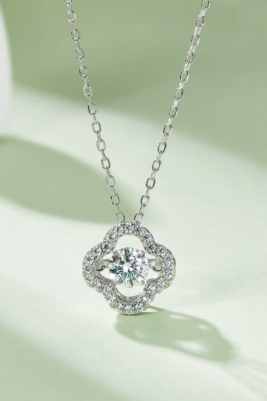 Moissanite Four Leaf Clover Pendant Necklace Trendsi