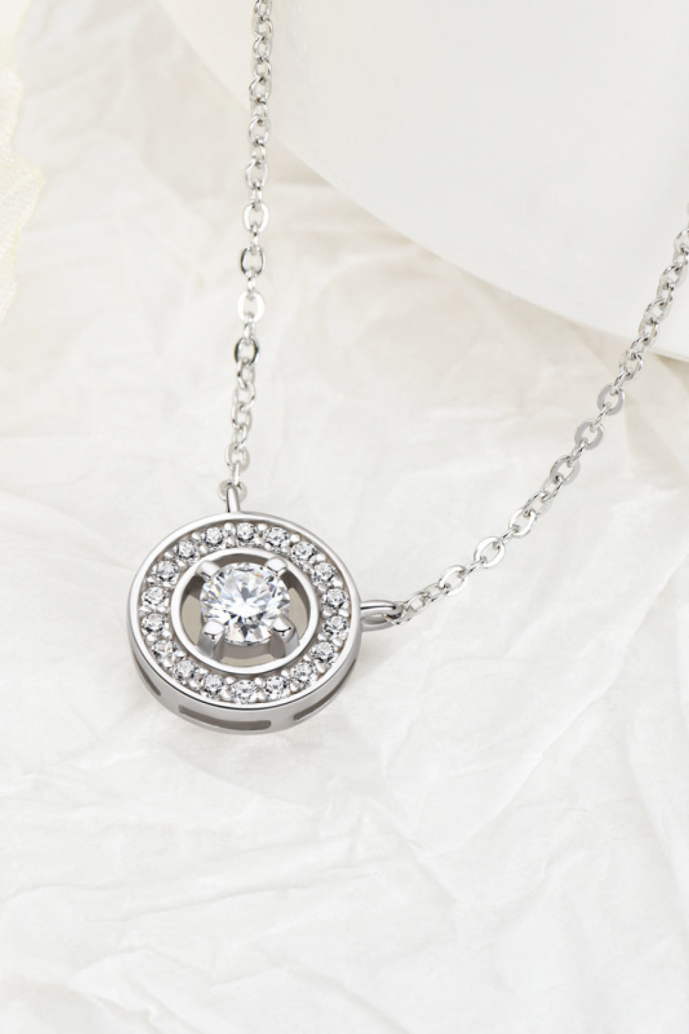 Moissanite Geometric Pendant Necklace