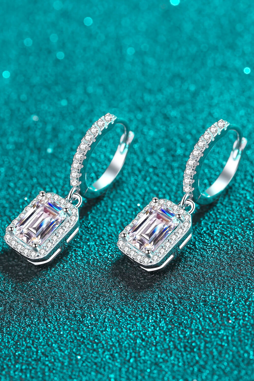 Moissanite 925 Sterling Silver Drop Earrings