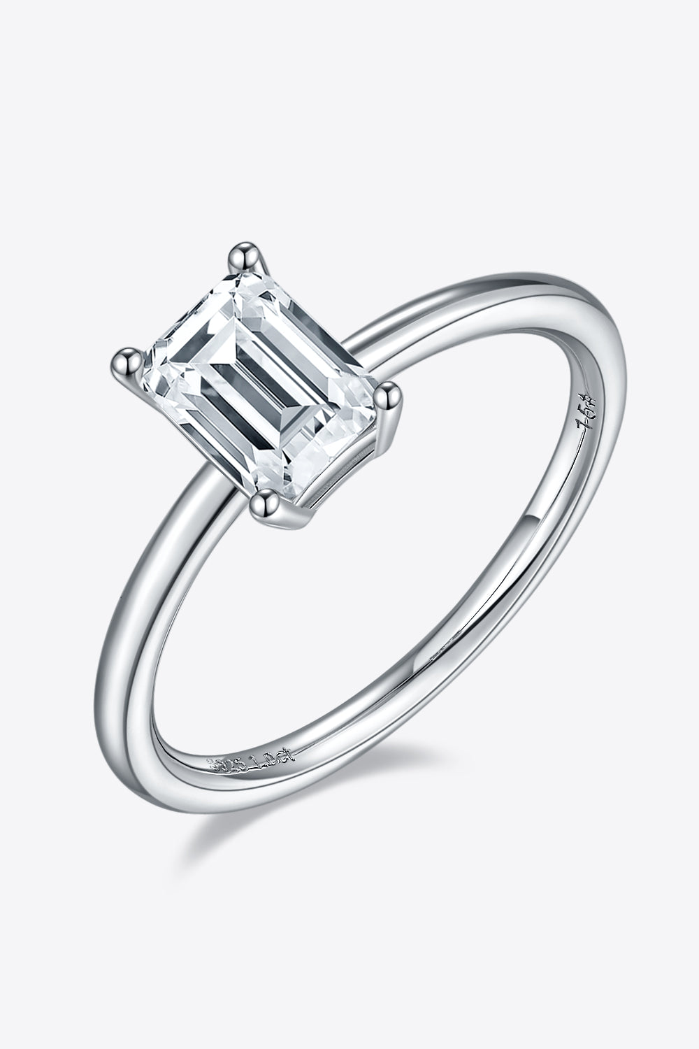 Solitaire 1 Carat Moissanite 925 Sterling Silver Ring