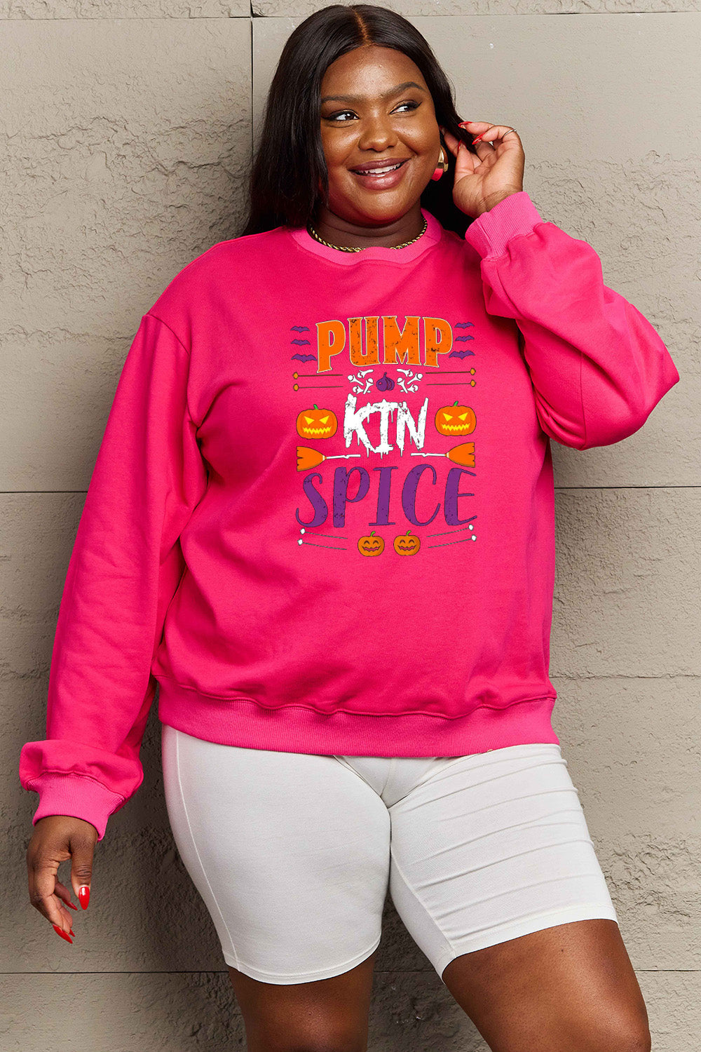 Simply Love Full Size PUMPKIN SPICE Graphic Sweatshirt