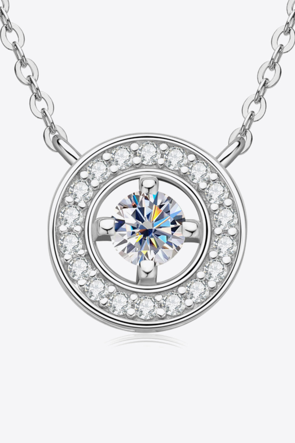 Moissanite Geometric Pendant Necklace