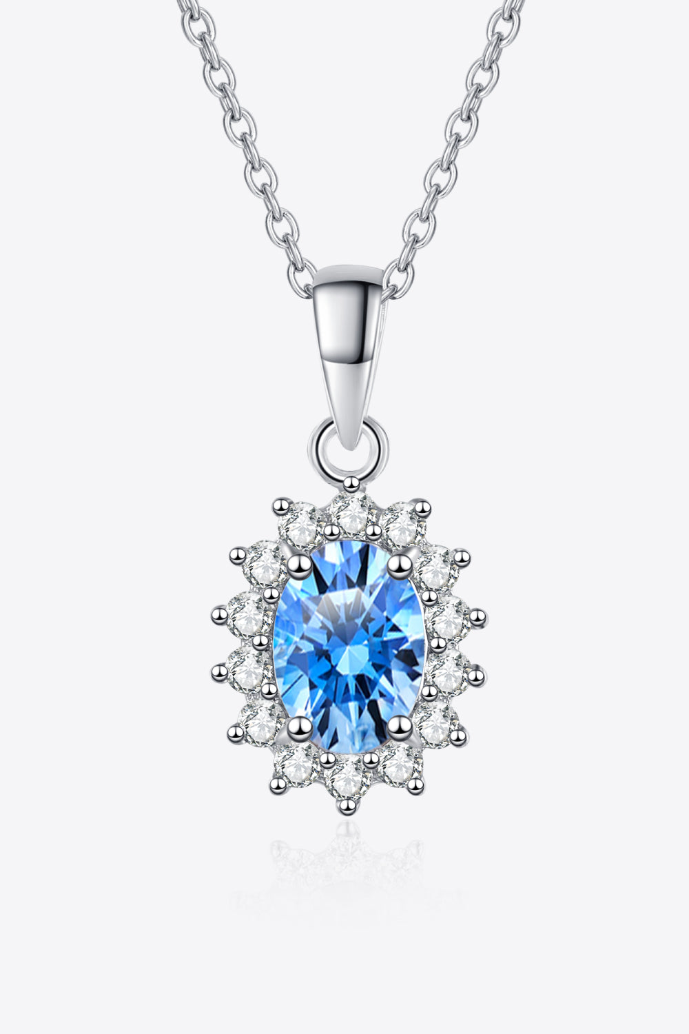 Princess 1 Carat Moissanite 925 Sterling Silver Necklace