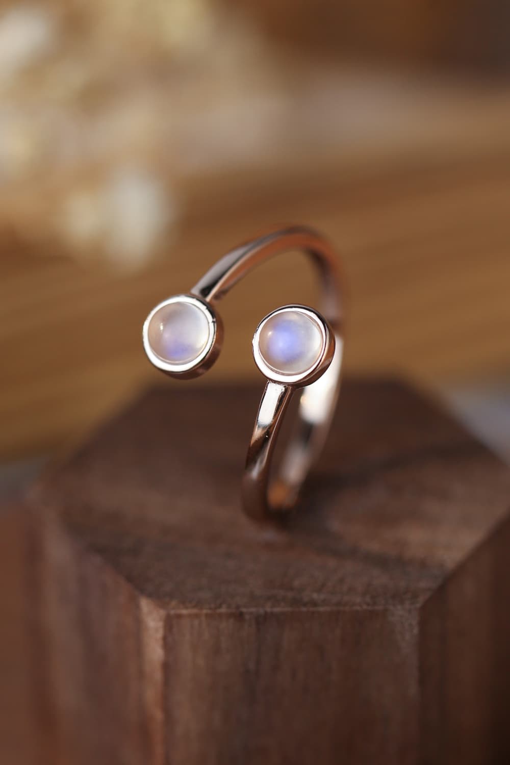 High Quality Natural Moonstone 925 Sterling Silver Toi Et Moi Ring Trendsi