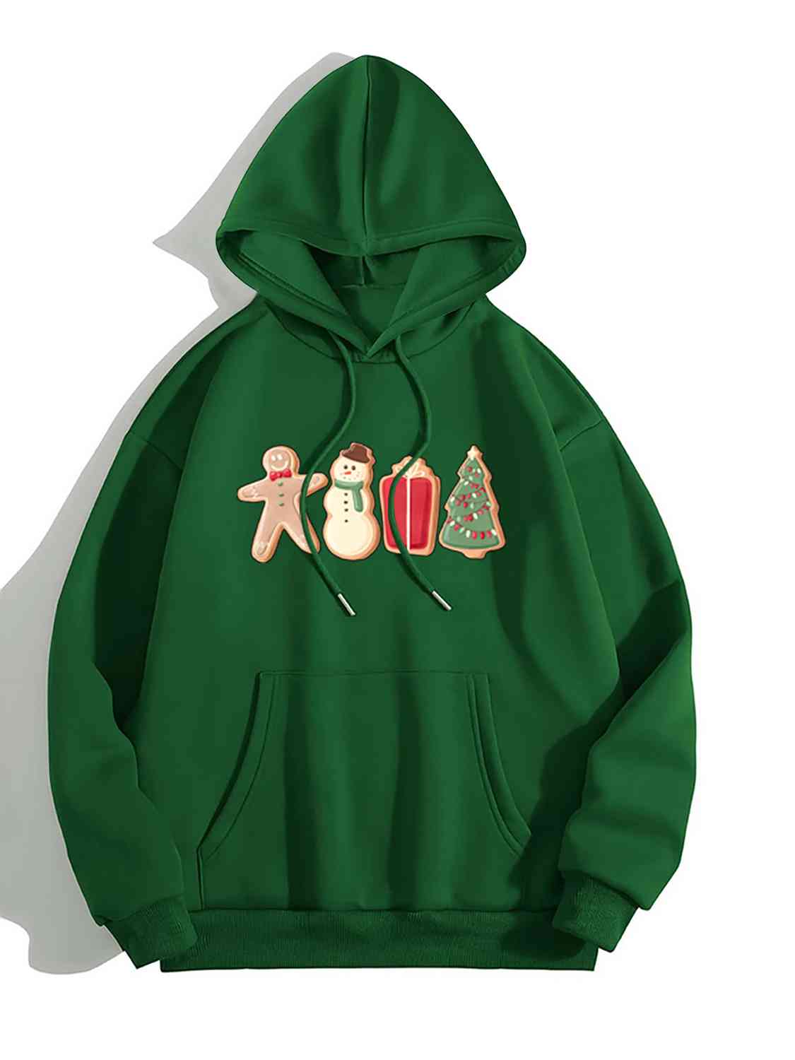 Graphic Drawstring Hoodie with Pocket