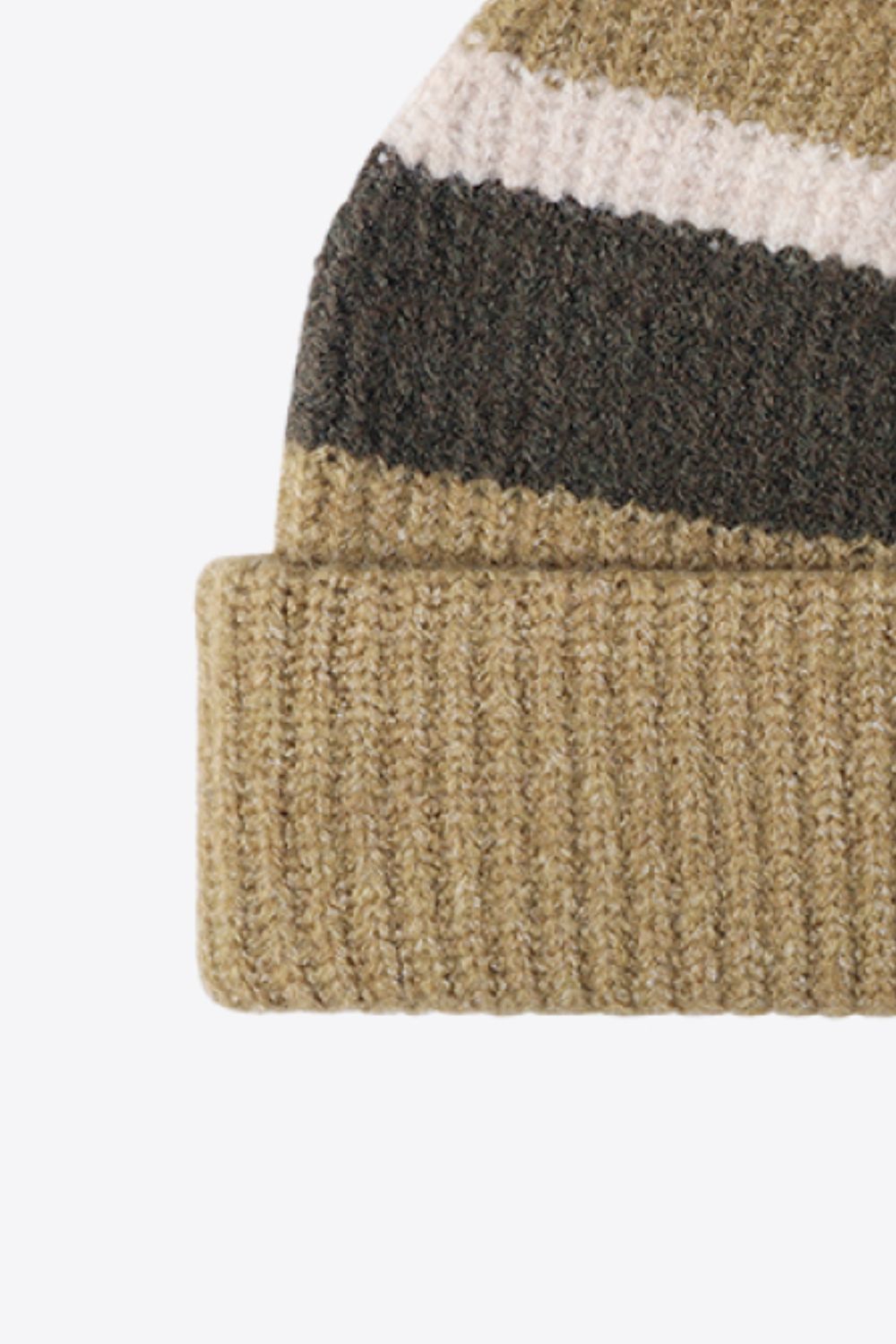 Tricolor Cuffed Knit Beanie Trendsi