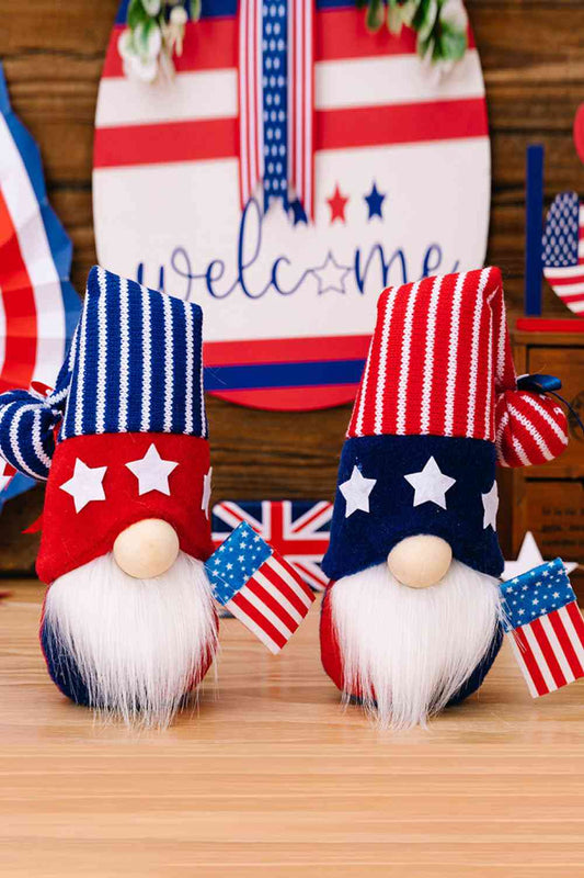 2-Piece Independence Day Knit Decor Gnomes