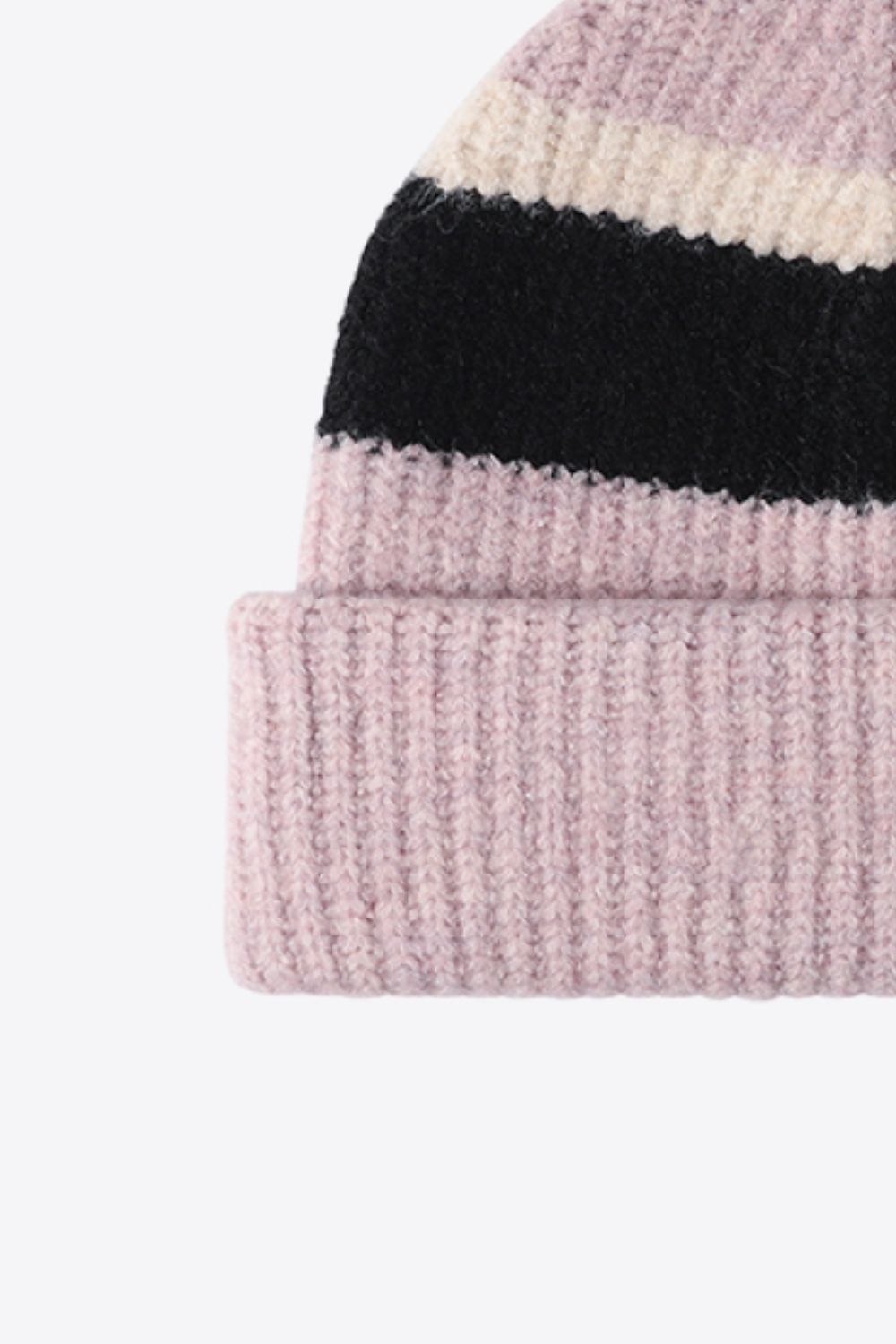 Tricolor Cuffed Knit Beanie Trendsi