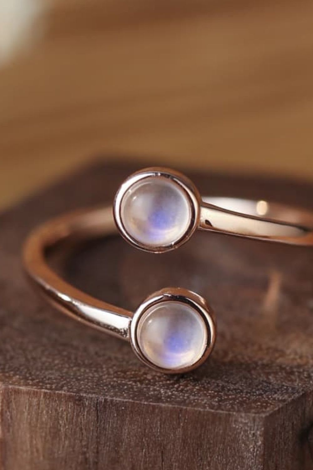 High Quality Natural Moonstone 925 Sterling Silver Toi Et Moi Ring Trendsi