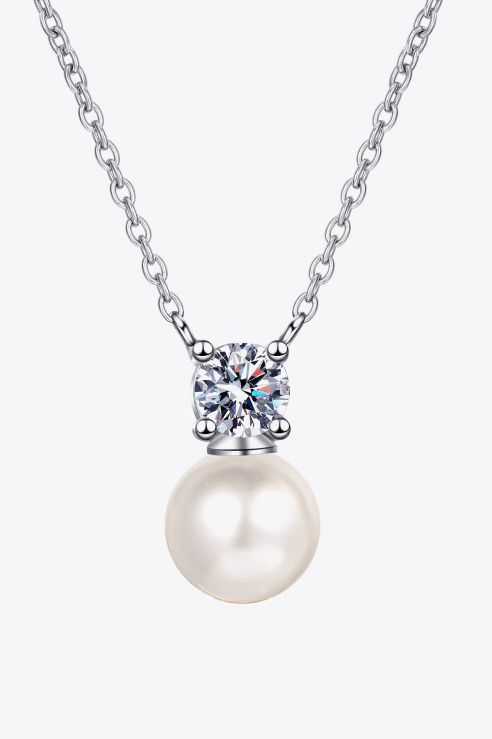 Freshwater Pearl Moissanite Necklace