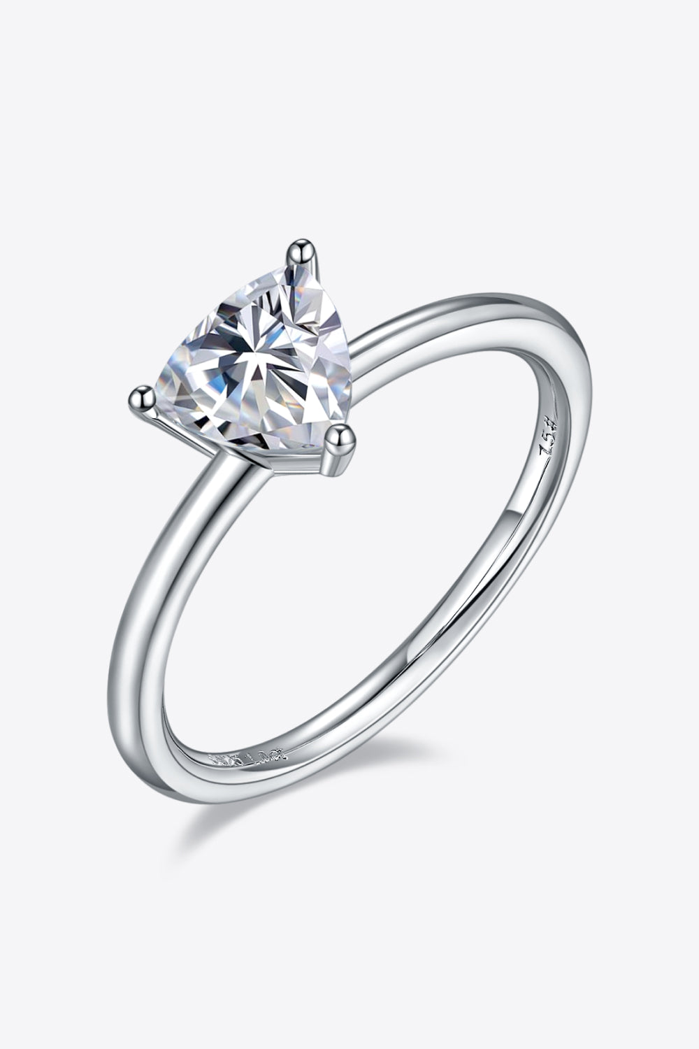 Solitaire 1 Carat Moissanite 925 Sterling Silver Ring