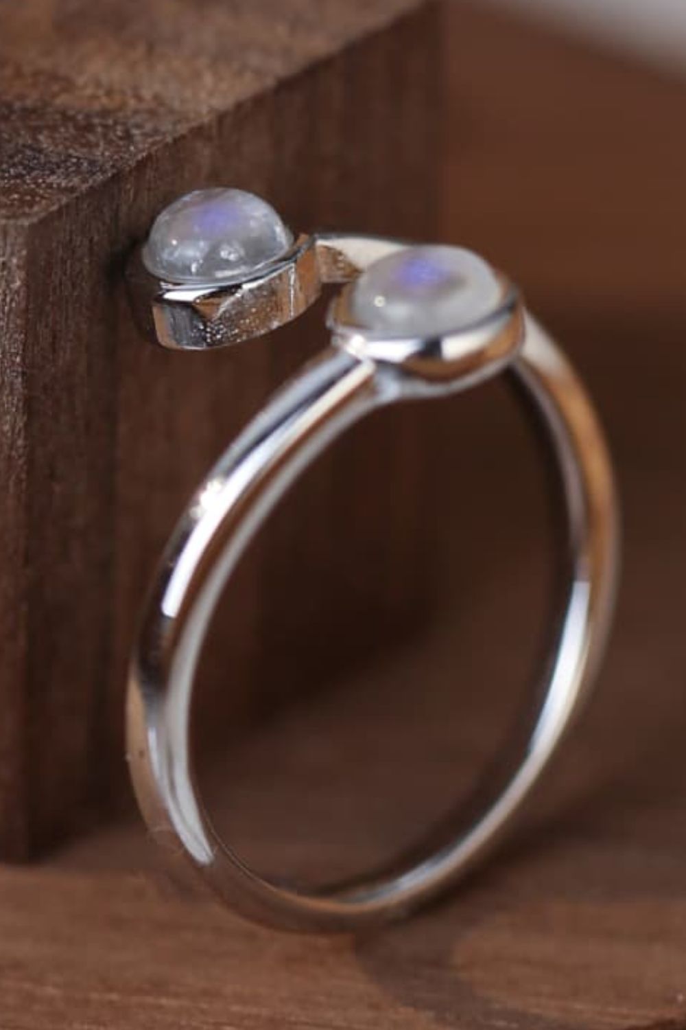 High Quality Natural Moonstone 925 Sterling Silver Toi Et Moi Ring Trendsi