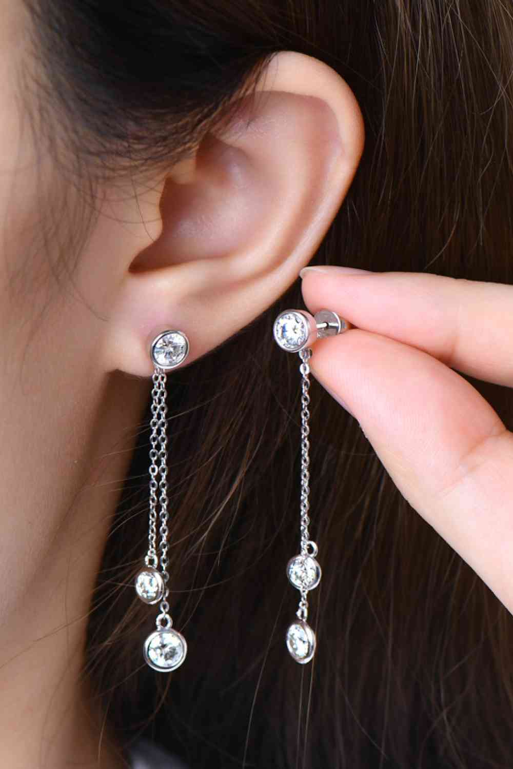 2.6 Carat Moissanite 925 Sterling Silver Earrings
