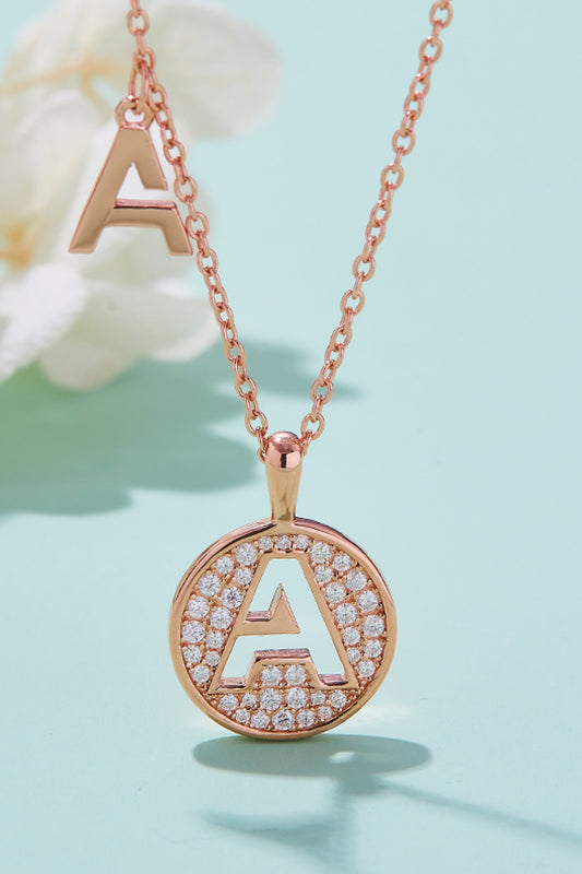 Moissanite A to J Pendant Necklace Trendsi