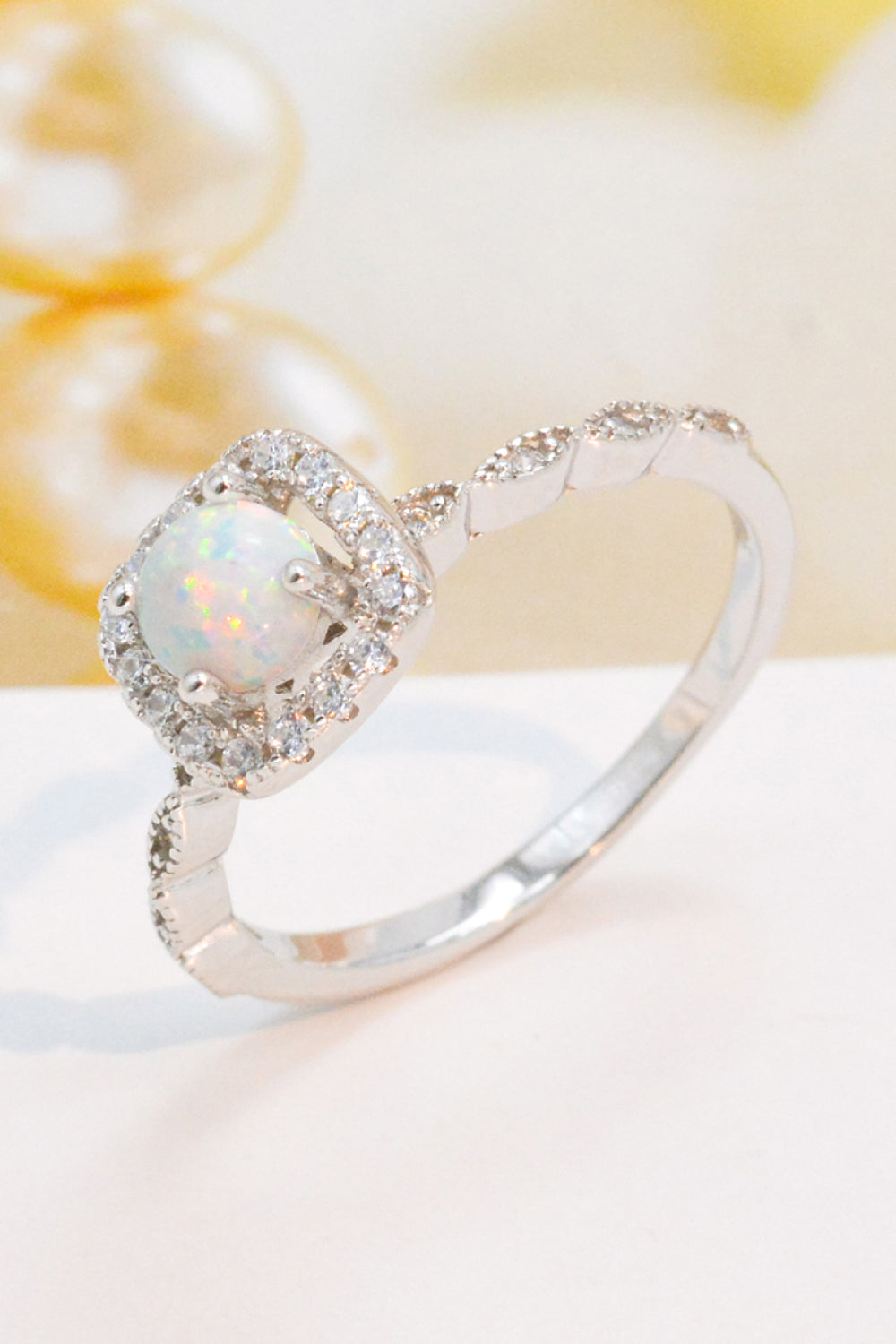 Inlaid Opal 925 Sterling Silve Ring