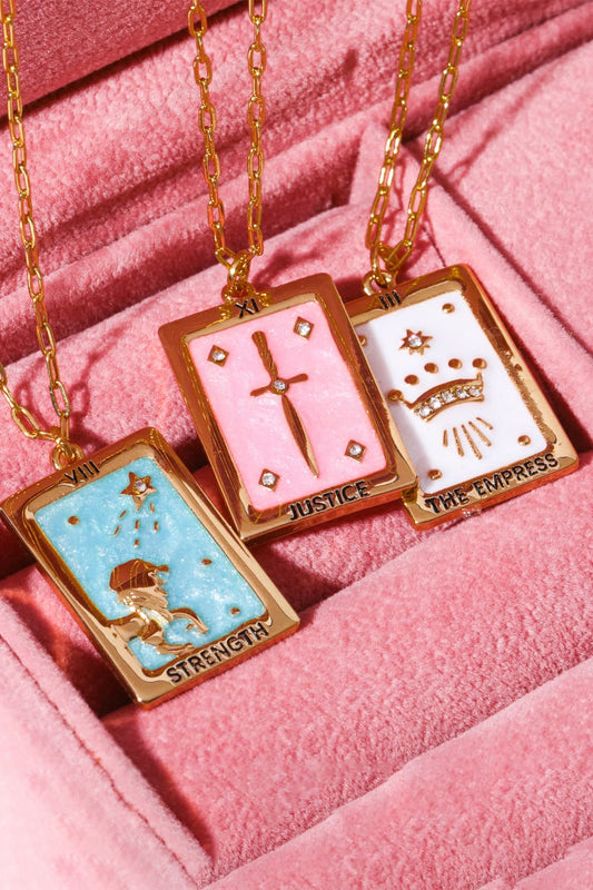 Tarot Card Pendant Copper Necklace Trendsi